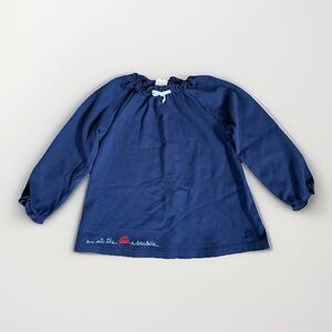 Vintage Gymboree At the Seaside Blue A-line Top Size 4 2003 Whale Watching Line